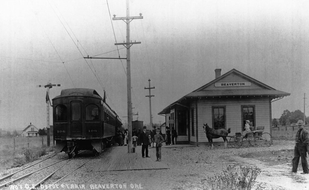 Beaverton Depot for Oregon Electric Railway, 1911.